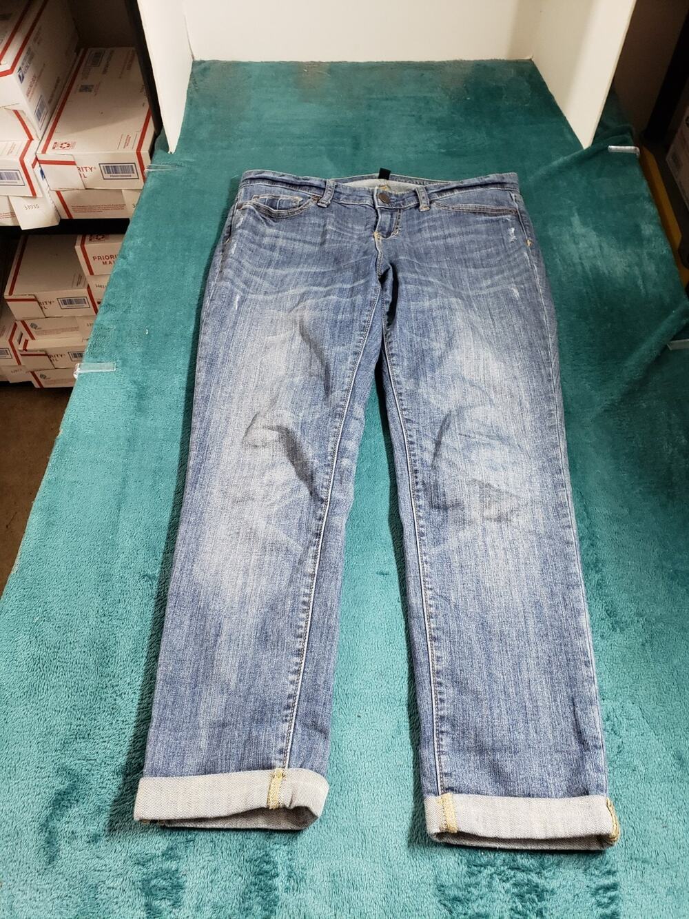 Gap Jeans Size 4 Womens Blue Stretch Denim Pants Ladies Mid Rise Boyfriend
